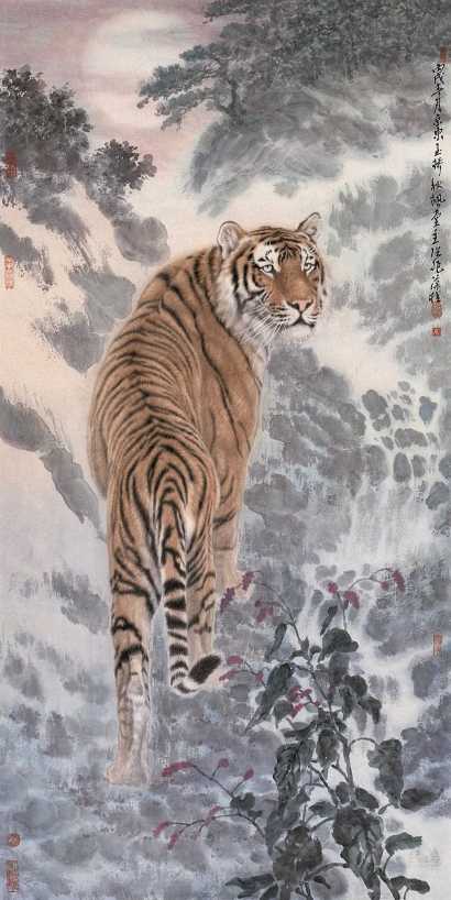 张葆桂 2006年作 上山虎 镜心